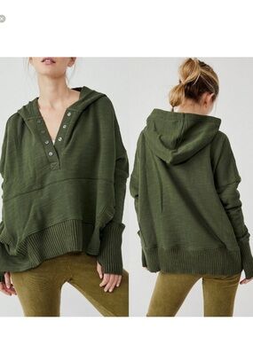 ***Blue b collection  Women's Oversized Hooded Top.